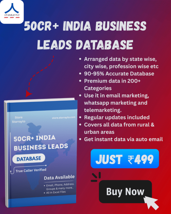 India Business Leads Database Starrayto